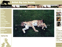 Tablet Screenshot of britishbigcats.org